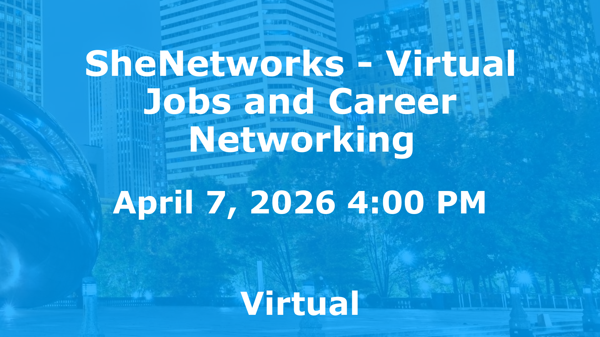 SheNetworks - Virtual Jobs and Career Networking event image
